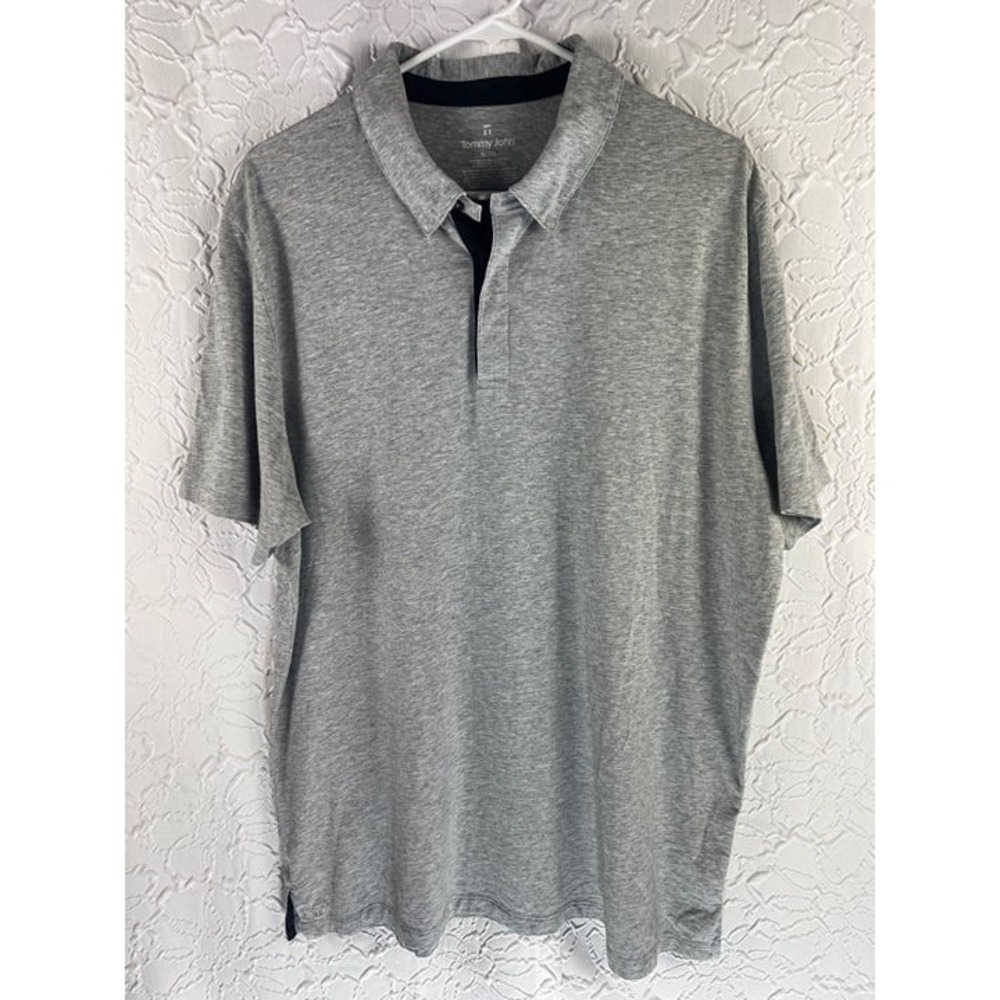 Tommy John Second Skin Polo Shirt Grey XL - Picture 2 of 8